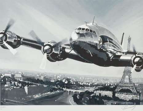 Constellation au-dessus de Paris.. AIR FRANCE. PERINOTTO (Lucio).