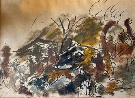 "La Chasse au lion".. DUFRESNE (Charles).