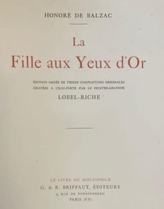 La fille aux yeux d'or.