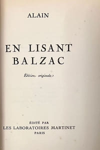 En lisant Balzac.