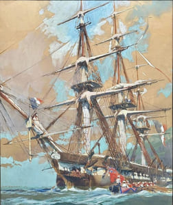 "L'Intrépide, trois-mâts de la Royale".