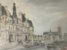 "L'Hôtel de Ville et Notre Dame". .   RÉMON (Jean-Pierre). 