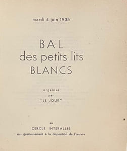 Bal des Petits Lits Blancs.