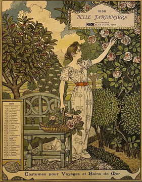 Les Mois. Calendrier La belle Jardinière 1896. . BELLE JARDINIERE. GRASSET (Eugène).