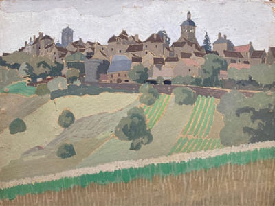 "Vue de Vézelay et ses vignes".
