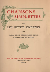 Chansons simplettes pour les petits enfants.