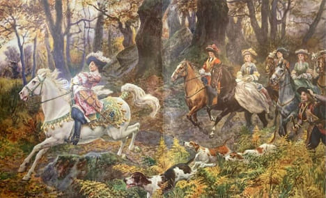 Histoires de Chasse par Madame la Duchesse d'Uzès, née Mortemart.. UZES (Duchesse d'). PHOSPHATINE FALIERES.  LELOIR (Maurice).