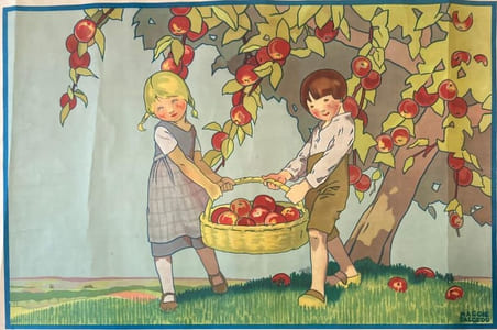 "La cueillette des pommes".