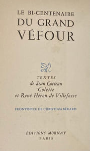 Le bi-centenaire du Grand Véfour.