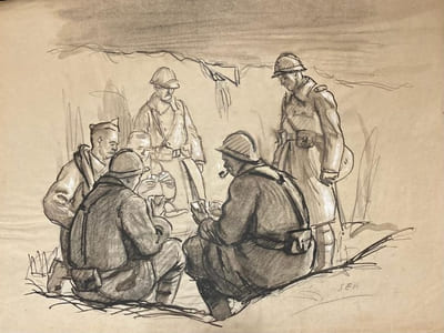 Album, croquis de guerre 1917-1918, par Sem. 2ème série.