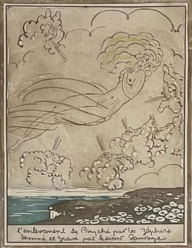 "L'Enlèvement de Psyché par les Zéphirs".. LA BAÏONNETTE - REVUE. SAUVAGE (Sylvain, Félix ROY dit,).
