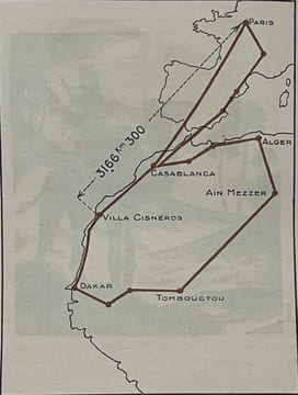 Paris-Dakar-Tombouctou-Alger-Casablanca-Paris. Quelques impressions de route. . BREGUET - AVIATION. ARRACHART (Capitaine) et LEMAITRE (Capitaine).  ...