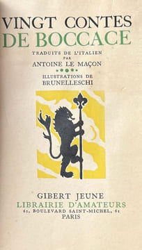 Vingt contes de Boccace.. BOCCACE (Giovanni). BRUNELLESCHI (Umberto).