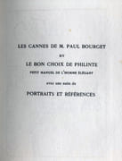 Les Cannes de M. Paul Bourget et Le Bon Choix de Philinte. Petit Manuel de l'Homme Elégant.  par MARSAN (Eugène).  FARGE (Henri). - Image 2