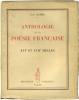 Anthologie de la Poèsie Française. XVIè et XVIIè siècles. . [RAMUZ (C.-F.)].  