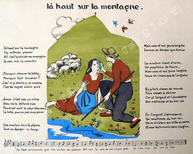 "Là-haut sur la montagne".