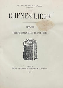 Chênes-Liège. Notices sur les forêts domaniales de l'Algérie.
