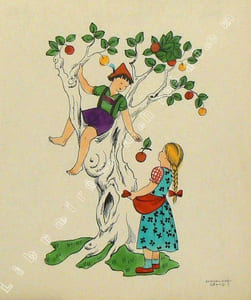 "La Cueillette des pommes".