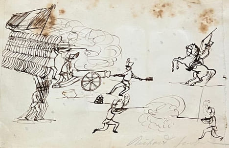Carnet de dessins. . OEUVRE ORIGINALE. GOUBIE (Jean-Richard).  GOUBIE 