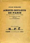 Amours couleurs de Paris, suivi de plusieurs autres poèmes, avec un portrait de l'auteur gravé par André DUNOYER de Segonzac.  par ROMAINS (Jules).  DUNOYER DE SEGONZAC (André). - Image 2