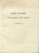Collège de Sète. 13 juillet 1935.  par VALERY (Paul).  ARNAUD (Ernest).  - Image 2
