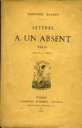 Lettres à un absent. Paris 1870-1871.  par DAUDET (Alphonse).  