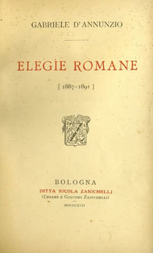 Elégie romane, 1887-1891. . ANNUNZIO (Gabriele d').