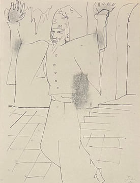 Dessins en marge du texte des chevaliers de la Table Ronde. . COCTEAU (Jean). COCTEAU (Jean).