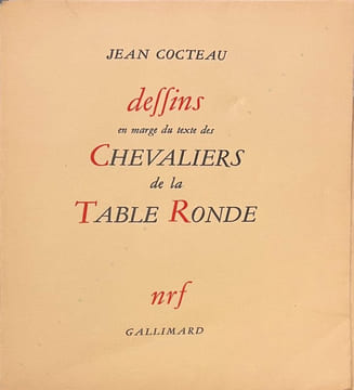 Dessins en marge du texte des chevaliers de la Table Ronde. . COCTEAU (Jean). COCTEAU (Jean).