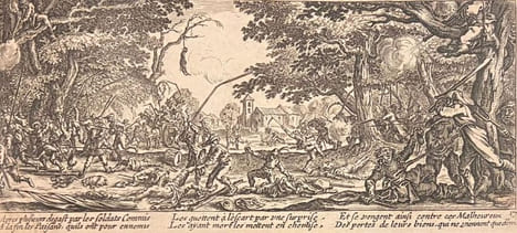 Die droeve Ellendigheden van der O orl oogh, seer aerdigh en konftigh afgebeeltd door Jacques Callot ou Les Grandes Misères de la guerre.. CALLOT ...