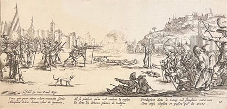Die droeve Ellendigheden van der O orl oogh, seer aerdigh en konftigh afgebeeltd door Jacques Callot ou Les Grandes Misères de la guerre.. CALLOT ...