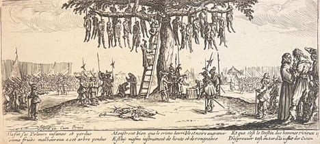 Die droeve Ellendigheden van der O orl oogh, seer aerdigh en konftigh afgebeeltd door Jacques Callot ou Les Grandes Misères de la guerre.. CALLOT ...