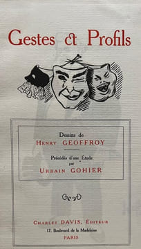Gestes et profils. . GEOFFROY (Henry). GOHIER (Urbain).  GEOFFROY (Henry). 