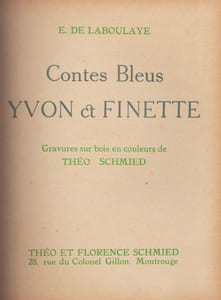 "Contes bleus, Yvon et Finette".