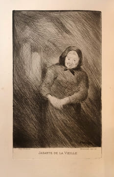 Cantilènes du malheur. Jasante de la "Vieille". Les Ingrats. Le Fou Volé. Pointe sèche de Steinlen.. Rictus, Jehan (Gabriel Randon de Saint-Amand, ...