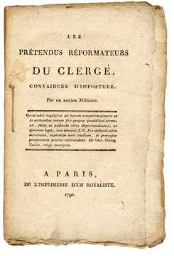 Prétendus (Les) Réformateurs du Clergé, convaincus d'imposture. Par un ancien militaire.. [Révolution Française]