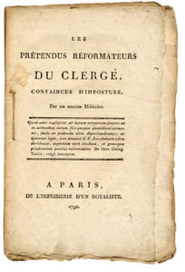 Prétendus (Les) Réformateurs du Clergé, convaincus d'imposture. Par un ancien militaire.