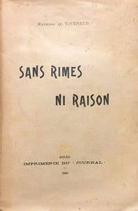 Sans rimes ni raison. Notes prises autour et alentour de la Baltique. Lettre de Sidney Monlun. 1901.