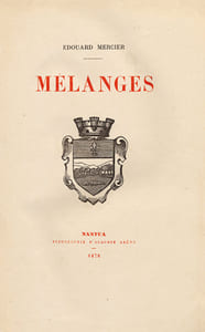 Mélanges.