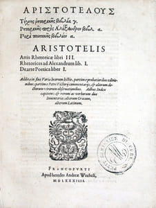 Artis Rhetoricae libri III. Rhetorices ad Alexandrum lib. I. De arte Poetica liber I. Addita in fine Varia locorum lectio, partim e probatioribus editionibus ; partim e Petri Victorii commentariis et aliorum doctorum vivorum observationibus...