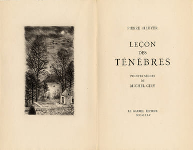 Leçon des ténèbres. Pointes sèches de Michel Ciry.