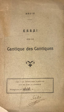 Essai sur le Cantique des Cantiques.. Sédir (Yvon Le Loup, dit Paul) :