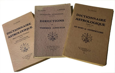 Dictionnaire Astrologique (Tome I) (Manuel d'Astrologie Scientifique). Préface du Colonel Maillaud. Tome II- Directions et thèmes annuels, avec la collaboration de J. Reverchon. Tome III- Les bases de l'interprétation.