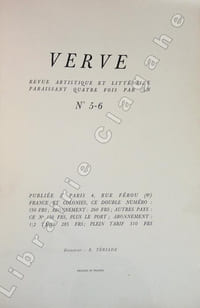 Verve. Revue Artistique et Littéraire. Volume II, N°5-6 july-october 1939. La figure humaine.