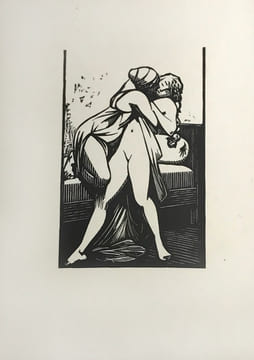 Ode à la bien-aimée et autres poèmes paraphrases françaises de René Pucaux, avec les vignettes gravées sur bois par Carlègle.. Sappho :