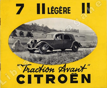 Plaquette illustrée de présentation de la "Traction avant" 7 légère ;