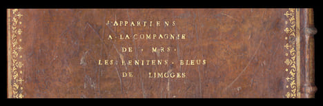 Livre de Chant, contenant les vêpres du dimanche, et plusieurs Pièces de Chant, notées, à l’usage de la Compagnie Royale des Pénitents Bleus de la ...