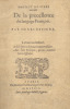 Project du livre intitulé De la precellence du langage François.. Estienne (Henri) :
