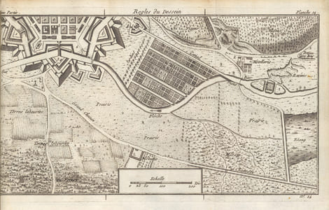Les règles du Dessin et du Lavis, pour les Plans particuliers des Ouvrages et des Bâtimens, et pour leurs Coupes, Profils, Elévations et Façades, tant de l’Architecture militaire que civile. Nouvelle édition, revue, corrigée et augmentée.
