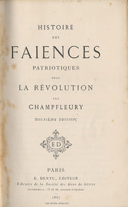 Histoire des faiences patriotiques sous la Révolution.
